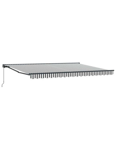 Tenda Retrattile Antracite e Bianco 450 × 300 cm