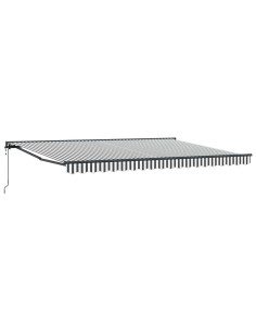 Tenda Retrattile Antracite e Bianco 450 × 300 cm 2