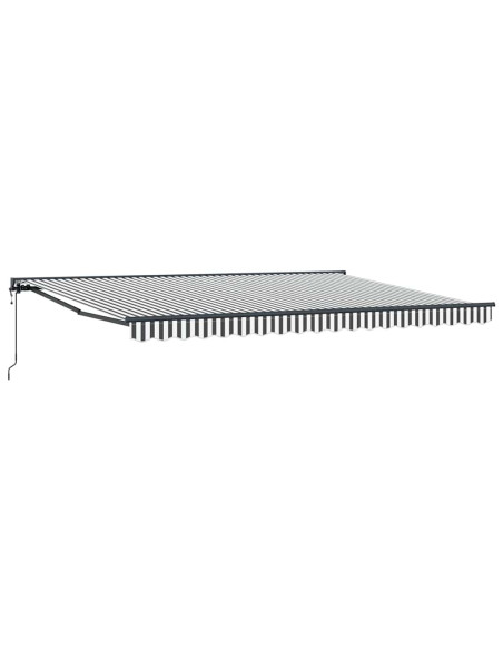 Tenda Retrattile Antracite e Bianco 450 × 300 cm