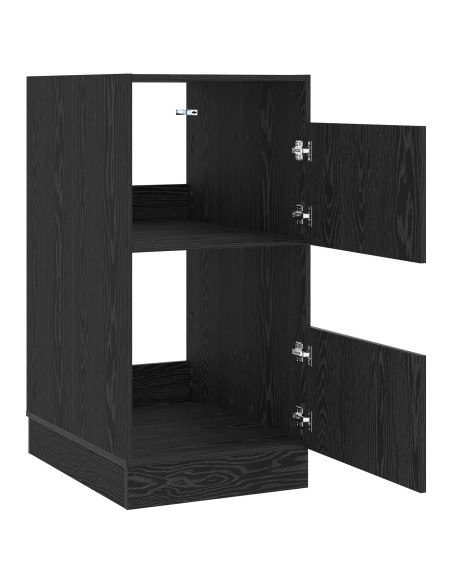 Mobile da lavanderia con porta Rovere Nero 50 x 68 x 102 cm