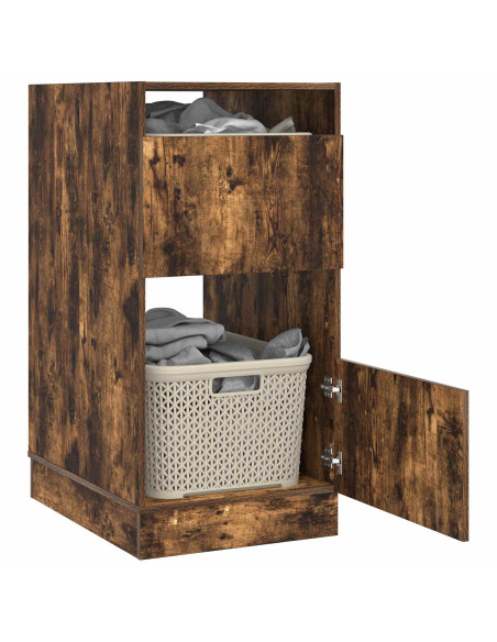Mobile da lavanderia con porta Rovere fumé Legno multistrato