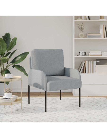 Divani con cuscino 55cm Grigio chiaro Legno compensato