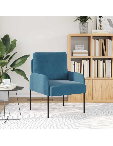 Divani con cuscino 55cm Blu Legno compensato