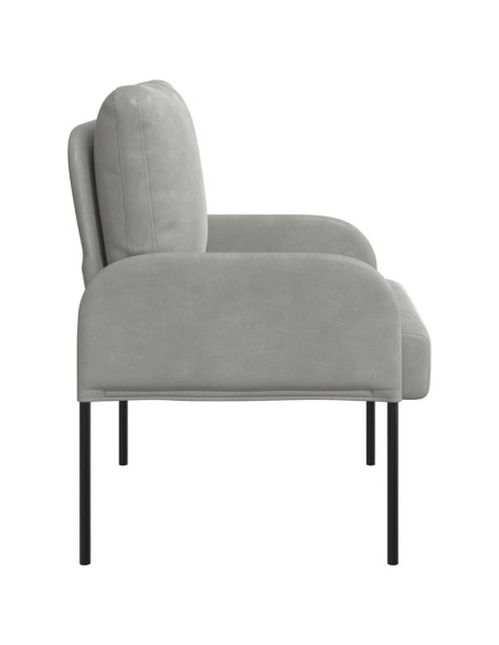 Divani con cuscino 55cm Grigio chiaro Legno compensato