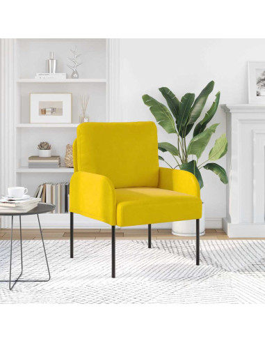 Divani con cuscino 55cm Giallo Legno compensato