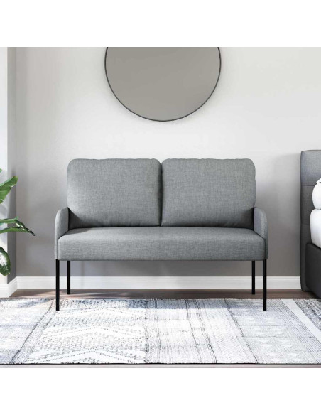 Divani con cuscino 110cm Grigio chiaro Legno compensato