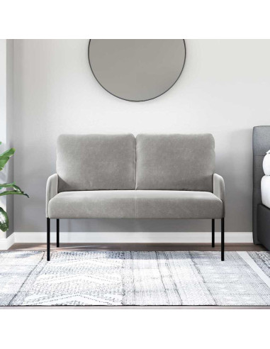 Divani con cuscino 110cm Grigio chiaro Legno compensato
