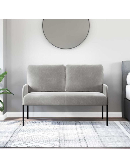 Divani con cuscino 110cm Grigio chiaro Legno compensato