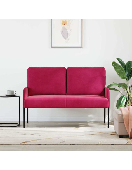 Divani con cuscino 110cm Rosso Vino Legno compensato