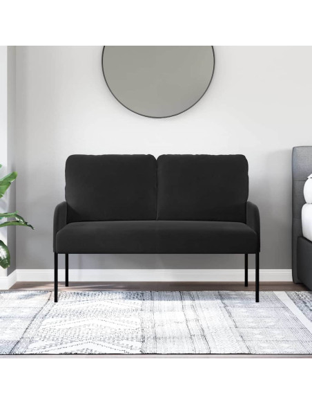 Divani con cuscino 110cm Nero Legno compensato