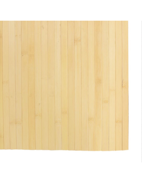 Tappeto Rettangolare Natura Chiaro 80x400 cm in Bambù