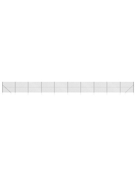 Recinzione a Rete con Picchetti Ancoraggio Antracite 2x25 m