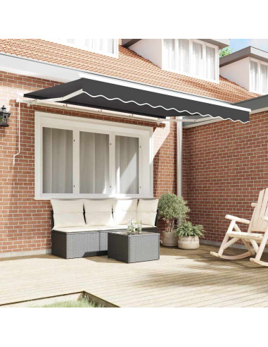Tenda Retrattile Antracite 300 x 200 cm Tessuto