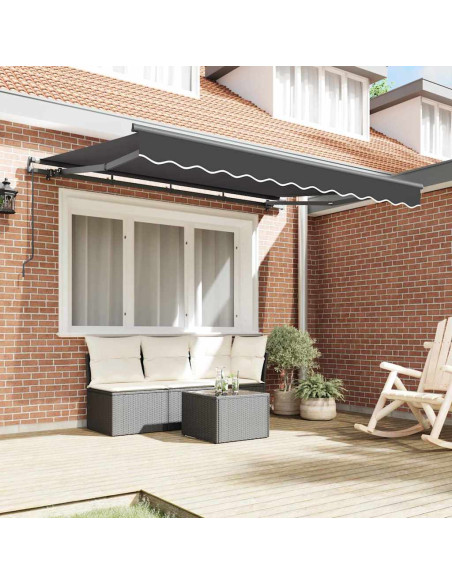 Tenda Retrattile Antracite 300 x 200 cm Tessuto