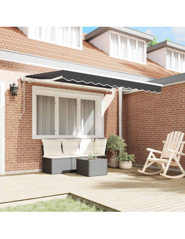Tenda Retrattile Antracite 300 x 200 cm Tessuto