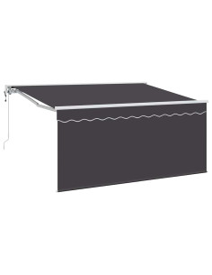 Tenda Retrattile Antracite 300 x 200 cm Poliestere e Alluminio 2