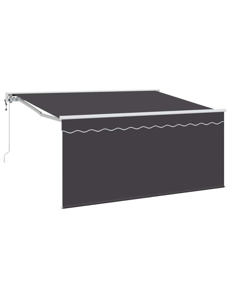 Tenda Retrattile Antracite 300 x 200 cm Poliestere e Alluminio