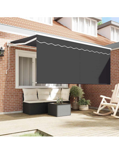 Tenda Retrattile Antracite 300 x 200 cm Poliestere e Alluminio