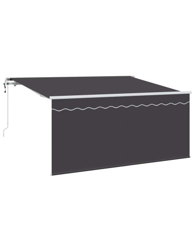 Tenda Retrattile Antracite 300 x 200 cm Poliestere e Alluminio