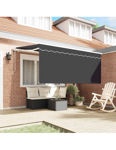 Tenda Retrattile Antracite 300 x 200 cm Poliestere e Alluminio