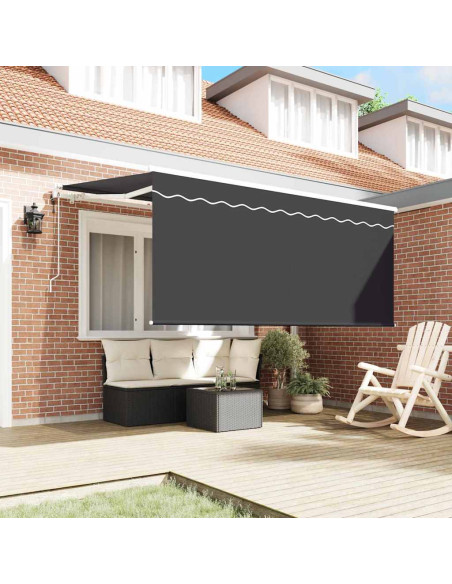 Tenda Retrattile Antracite 300 x 200 cm Poliestere e Alluminio