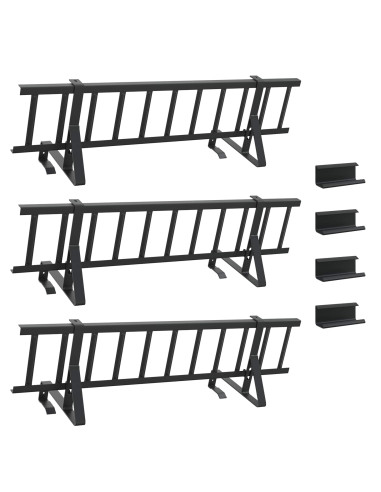 Guardia per neve sul tetto Nero 300 x 29,5 x 34,5 cm Acciaio