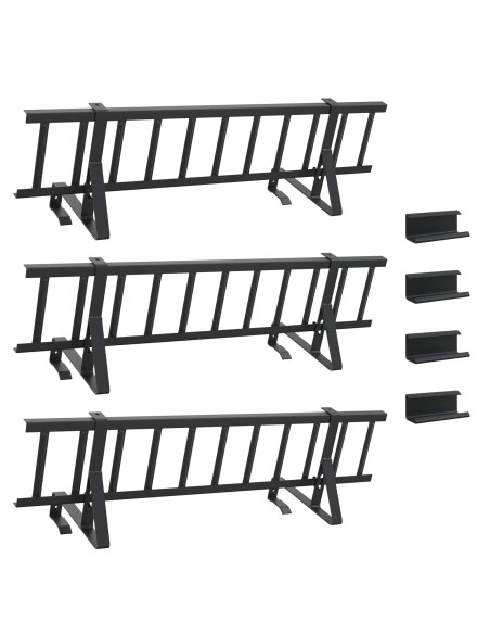 Guardia per neve sul tetto Nero 300 x 29,5 x 34,5 cm Acciaio