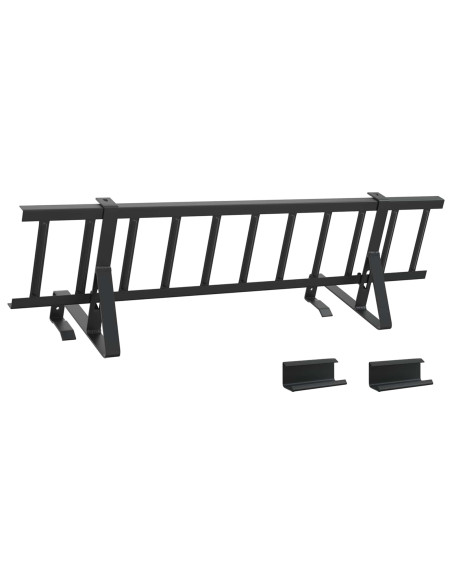 Guardia per neve sul tetto Nero 800 x 29,5 x 34,5 cm Acciaio