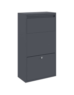 Cassetta per pacchi con porta Antracite 44 x 22 x 82 cm Acciaio 2