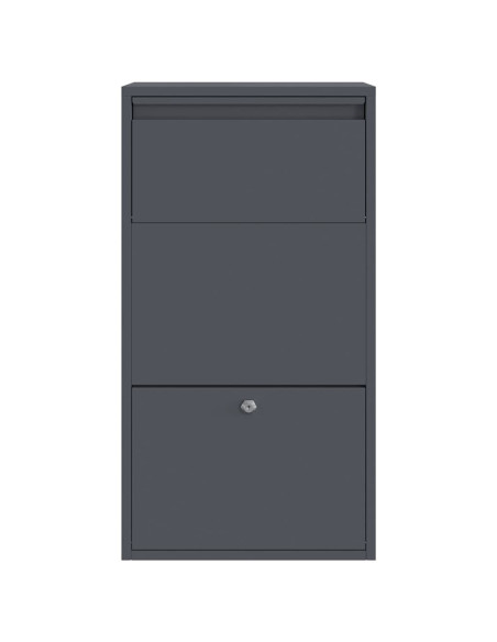 Cassetta per pacchi con porta Antracite 44 x 22 x 82 cm Acciaio