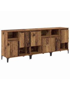 Sideboards 3 pcs Legno vecchio 60 x 35 x 70 cm 2