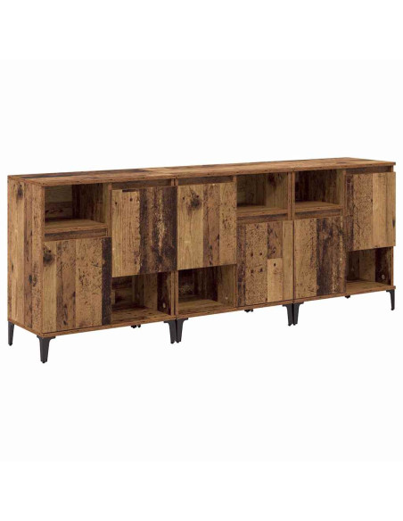 Sideboards 3 pcs Legno vecchio 60 x 35 x 70 cm