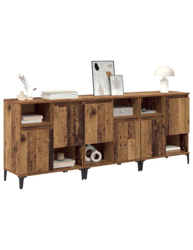 Sideboards 3 pcs Legno vecchio 60 x 35 x 70 cm