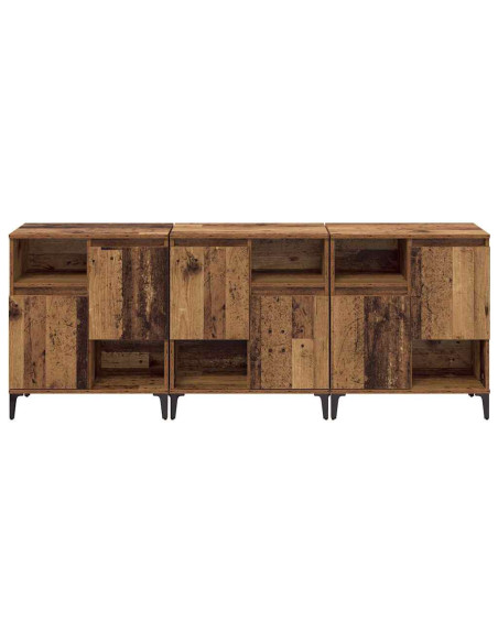 Sideboards 3 pcs Legno vecchio 60 x 35 x 70 cm