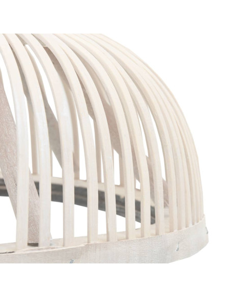 Lampadario Soffitto in Bambù 40 W 34x14,5 cm Semicerchio E27