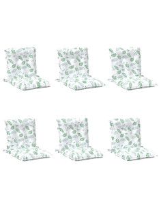 Cuscino per Sedia Lowback 6 pcs Bianco 100 x 50 x 7 cm Oxford 2