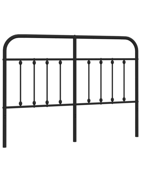 Testiera di Ricambio in Metallo Nero 140 cm