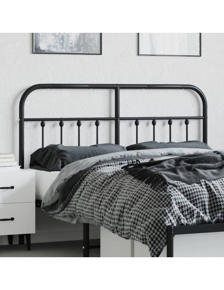 Testiera di Ricambio in Metallo Nero 140 cm