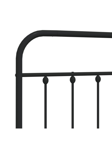 Testiera di Ricambio in Metallo Nero 140 cm