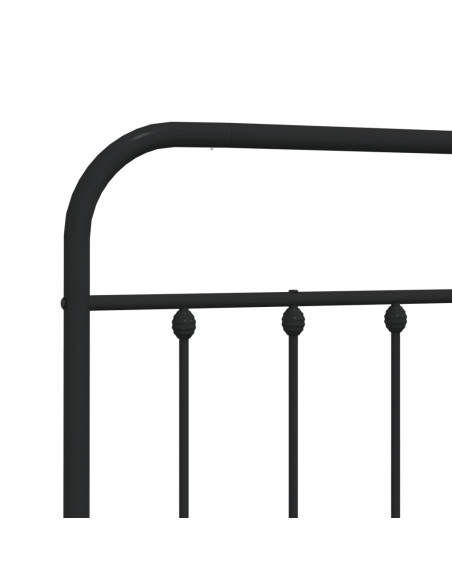 Testiera di Ricambio in Metallo Nero 140 cm