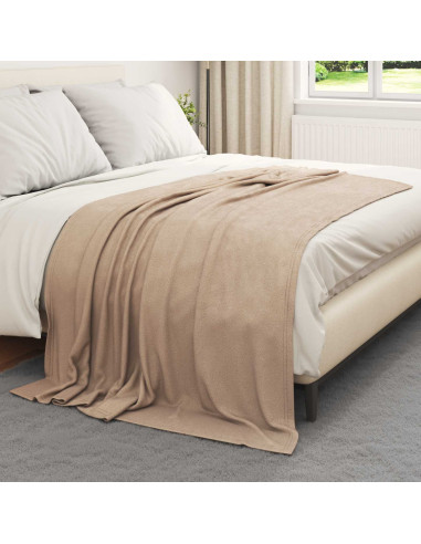 Coperte da Pile 24 pcs Cammello 200 x 150 cm Panno
