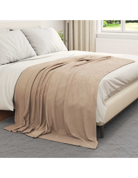 Coperte da Pile 24 pcs Cammello 200 x 150 cm Panno