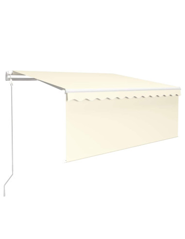 Tenda Automatica con Parasole LED e Sensore Vento 3x2,5m Crema