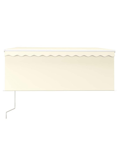 Tenda Automatica con Parasole LED e Sensore Vento 3x2,5m Crema