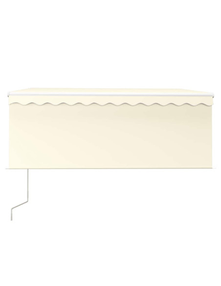 Tenda Automatica con Parasole LED e Sensore Vento 3x2,5m Crema