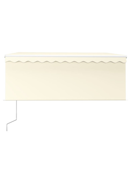 Tenda Automatica Parasole LED Sensore Vento 3,5x2,5cm Crema