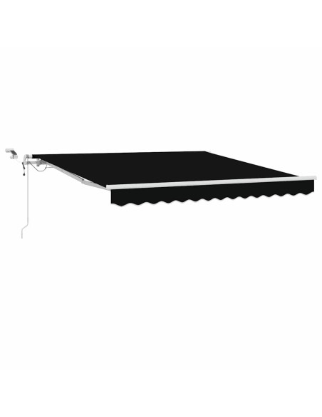 Tenda Retrattile Nero 300 x 250 cm Poliestere e Metallo