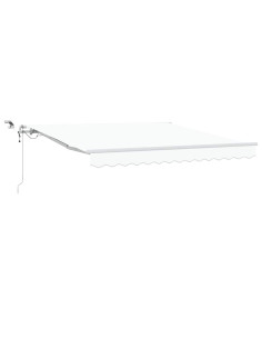 Tenda Retrattile Bianco 300 x 250 cm Poliestere e Metallo 2