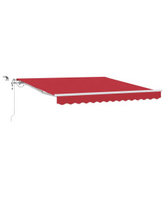 Tenda Retrattile Rosso 300 x 250 cm Poliestere e Metallo 2