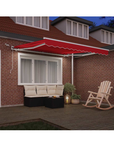 Tenda Retrattile Rosso 300 x 250 cm Poliestere e Metallo